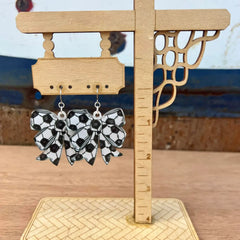 Bow Earrings - Soccer