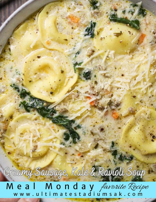 Meal Monday: Sausage, Kale & Ravioli Soup – A Busy Sports Mom's Dream!