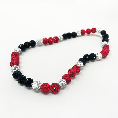 Bling Necklace - Red/ Black