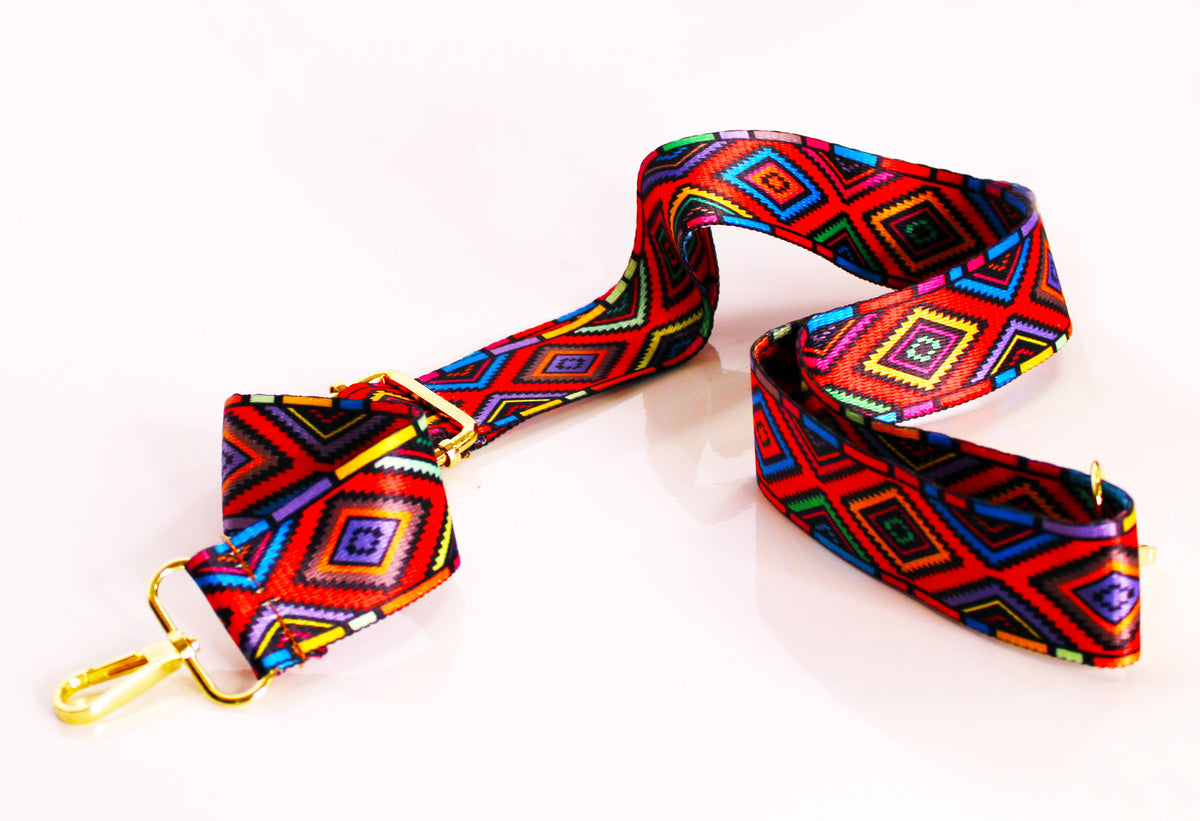 Bag Strap - Rainbow Aztec