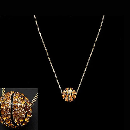 Pave Necklace - Basketball