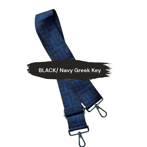 Sak STRAPS - BLACK/NAVY GREEK KEY