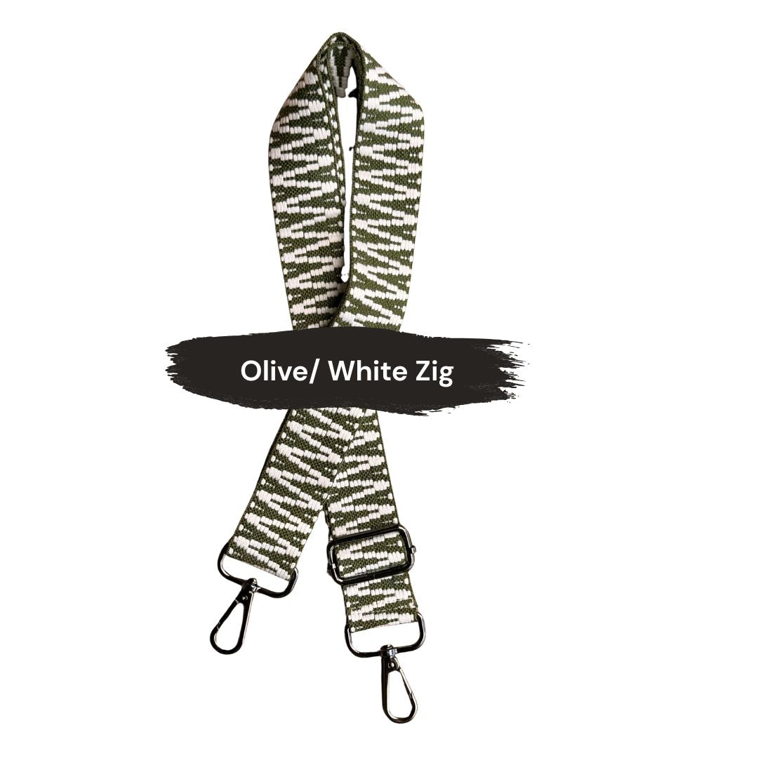 Sak STRAPS - OLIVE/ WHITE ZIG