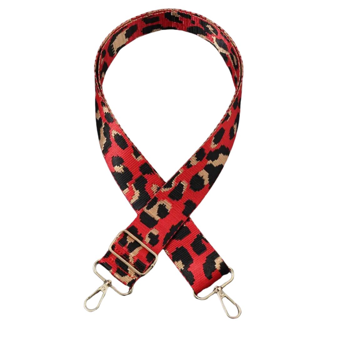 STRAP - RED/ LEOPARD