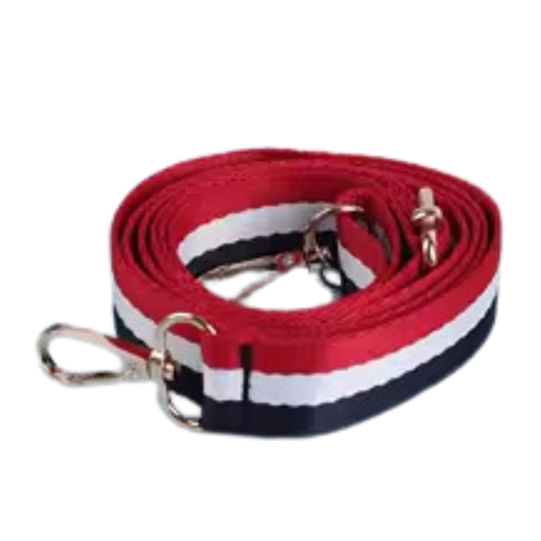 STRAP - RED/ BLACK/ WHITE STRIPE