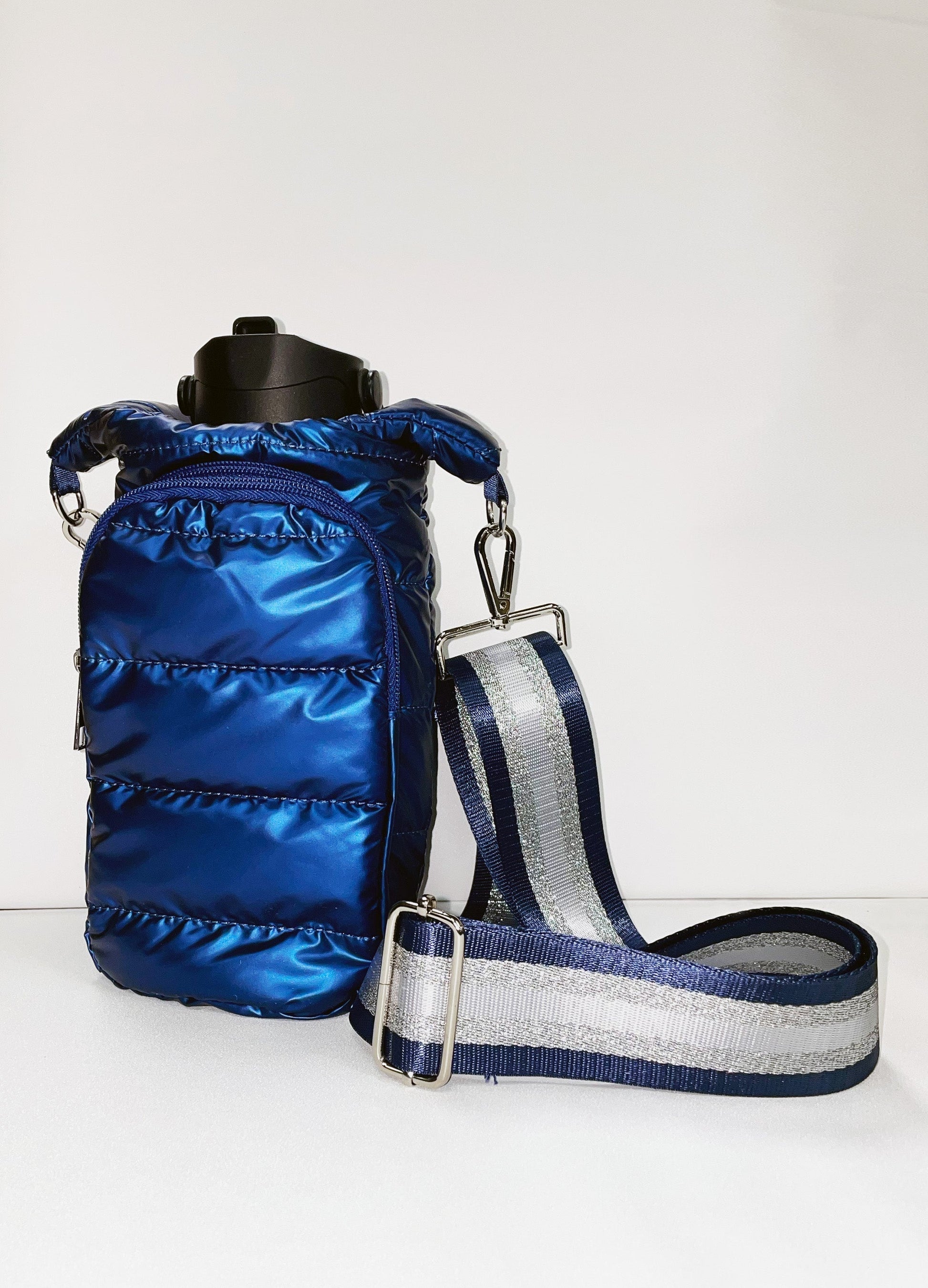 Water Bottle Sling Bag - Metallic Blue